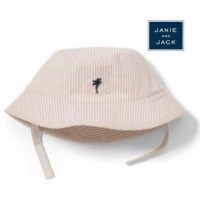 Topi anak bucket hat branded Janie&Jack Palm stripes 3-6 month