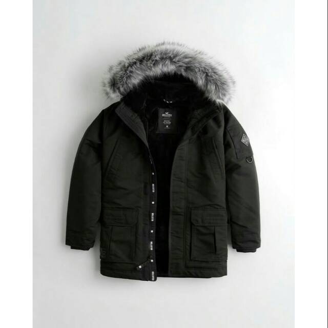 JAKET PARKA MUSIM DINGIN HOLLISTER PRIA-JAKET TRAVELING COWOK-JAKET WINTER-JAKET CAMPING HIKING
