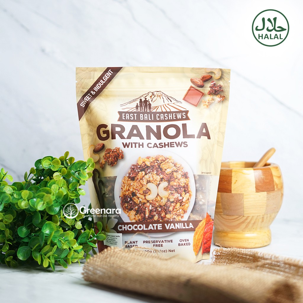 

Alsiha Sehat Alami Organik Cemilan Makanan Snack Sehat East Bali Cashew Granola 400gr