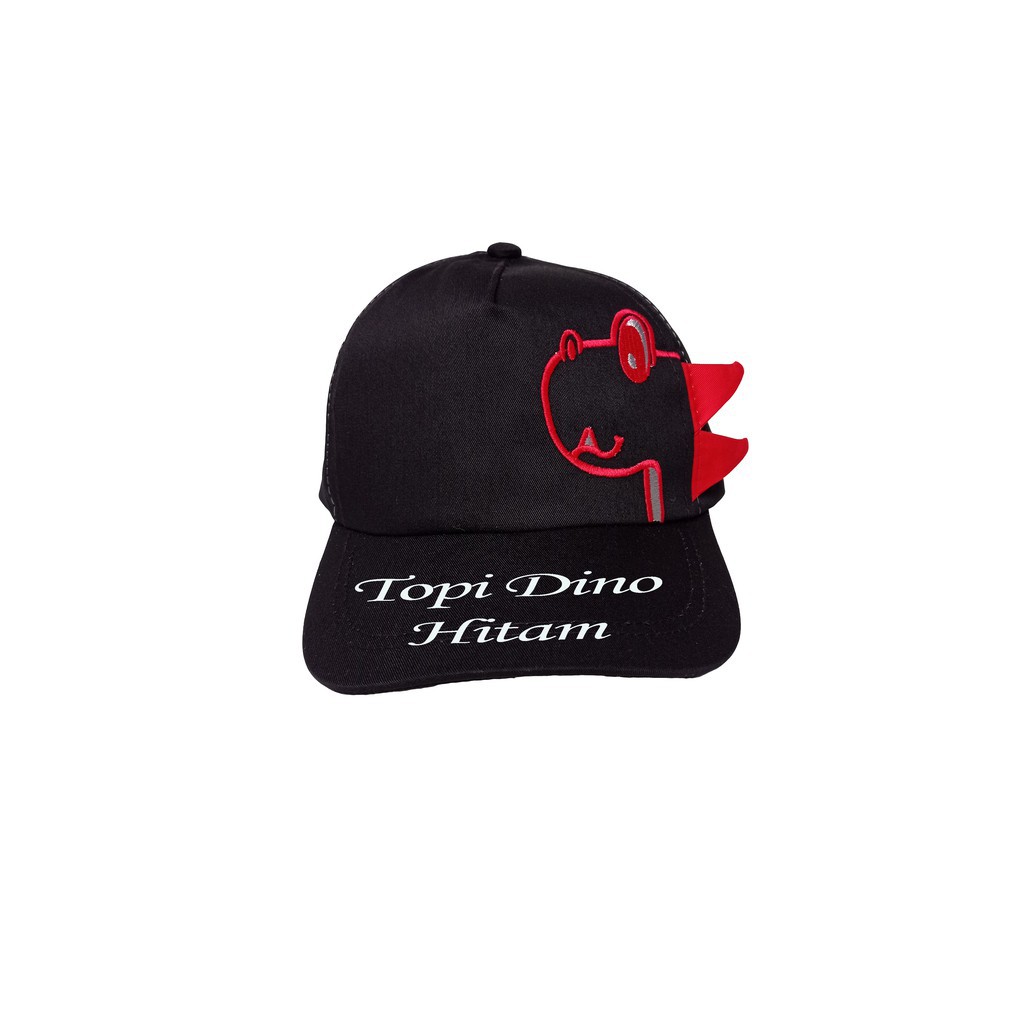 topi anak karakter dino costume nama suka suka bordir nama-HATAM