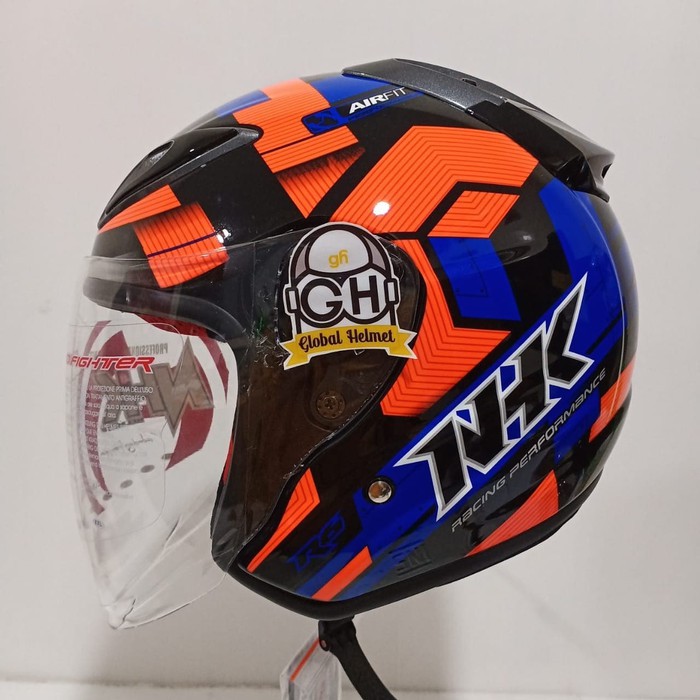 HELM NHK R6 CUBE MOTIF BLACK BLUE RED