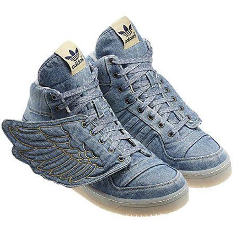 Adidas Originals Jeremy Scott Wings Denim Shoes Size 8.5