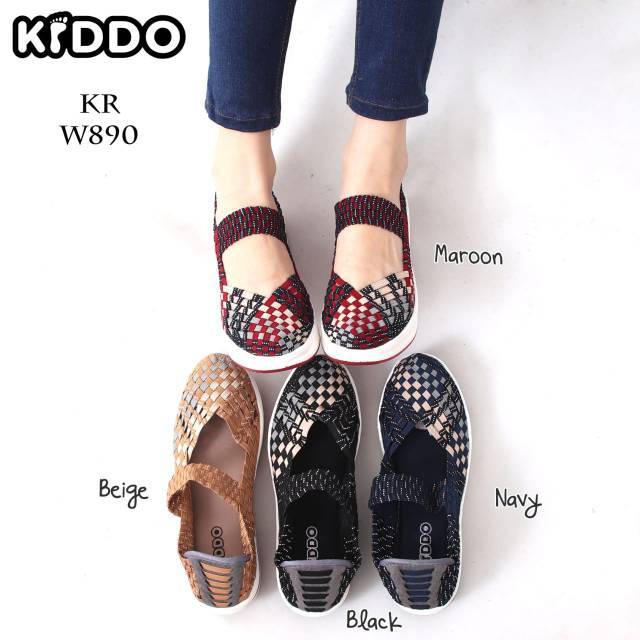 kiddo KR.W 890 sepatu rajut anyaman wanita