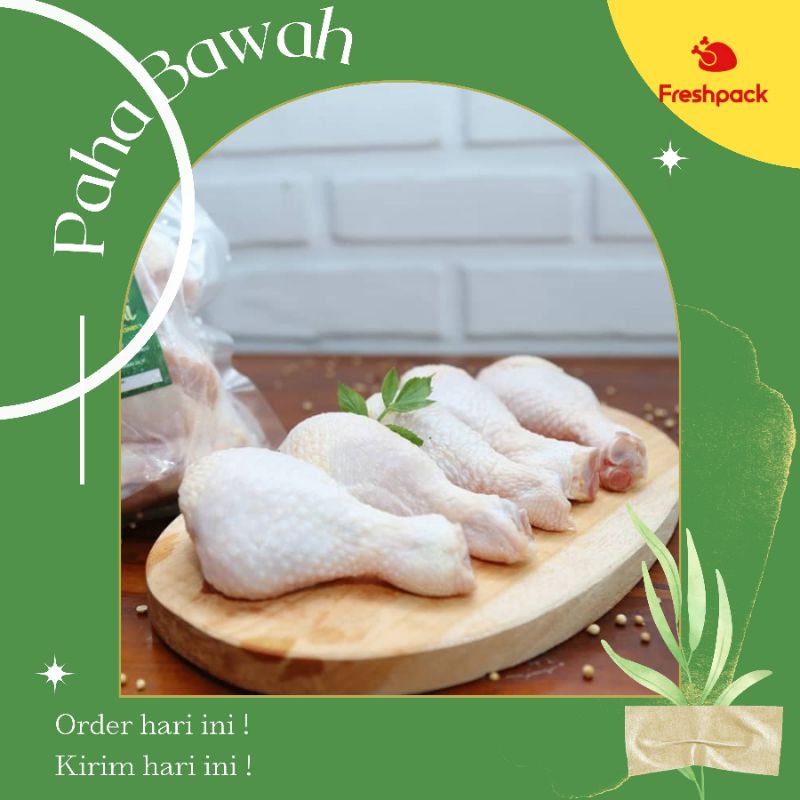 

AYAM ORGANIK - Paha Bawah isi 6 pcs - 500-600 Gram