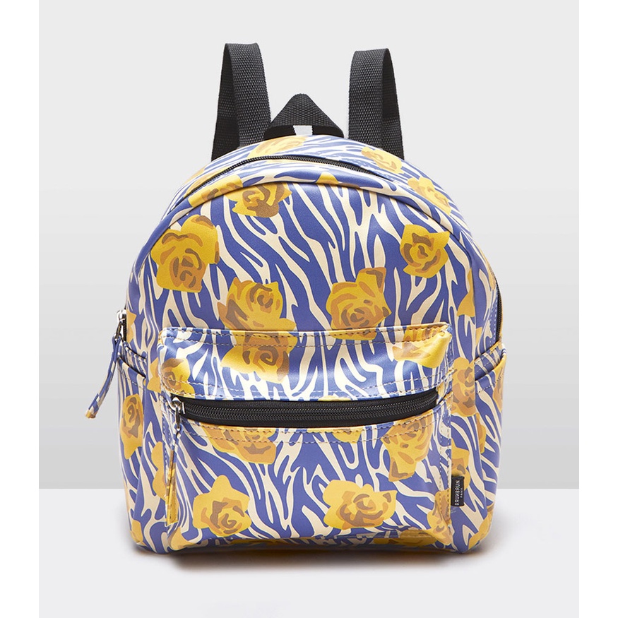 Tas Ransel Mini Backpack Punggung Wanita Anak Anak Motif Bunga Lucu Shanza Bag Original BrunBrun Par