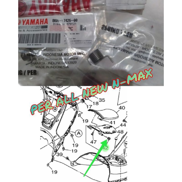 B6H-F7426-00 PER PIR TUTUP TANGKI NEW N MAX NMAX 155 ORIGINAL YAMAHA