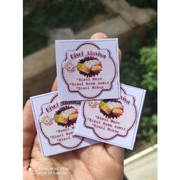 

stiker logo makanan unik termurah isi 105lembar