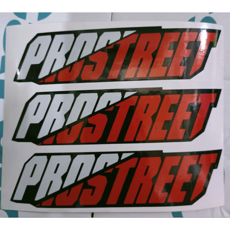 STICKER/STIKER PROSTREET PUTIH MERAH CUTTING