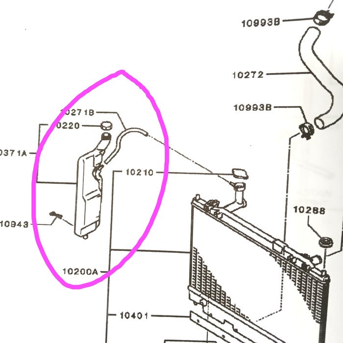 TABUNG CADANGAN AIR RADIATOR XPANDER MITSUBISHI ORI ASLI