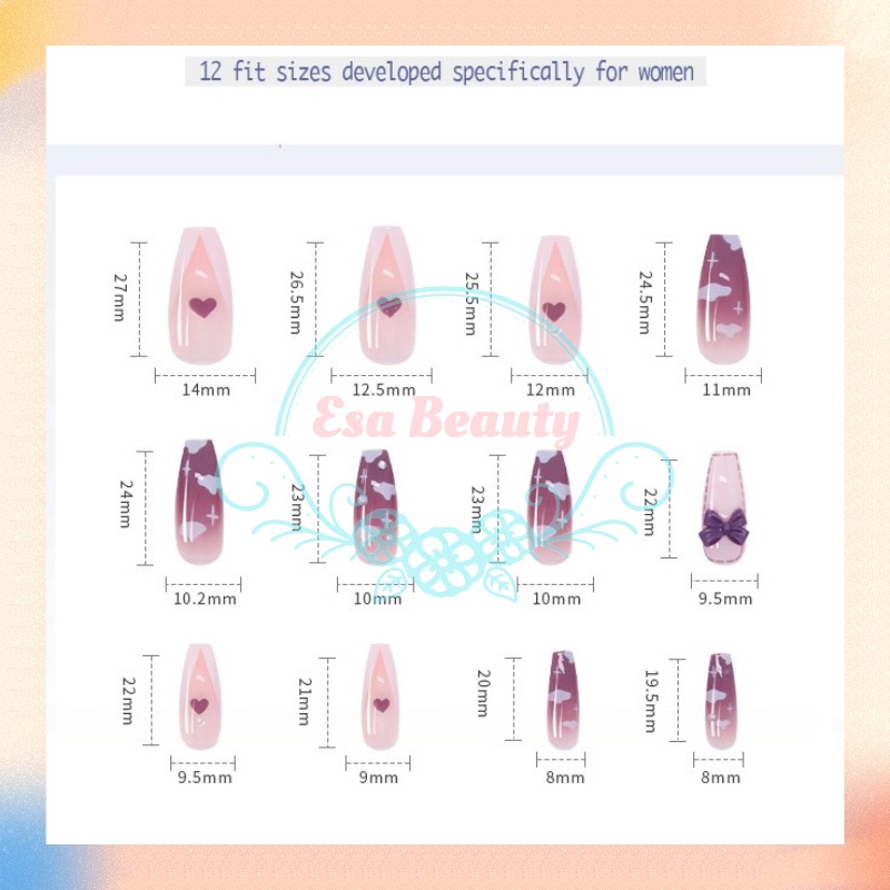 COCO MAMA Kuku Palsu Murah Nail Art/ Kuku Palsu Pengantin/ Kuku Make Over/ Fake Nails