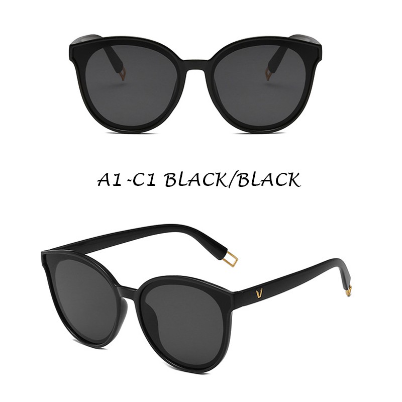 (YUZHU) Bayar di Tempat Korean Design Fashion Mata Kucing Wanita Kacamata Hitam Women Sunglasses