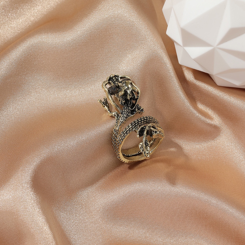 【COD Tangding】Ancient Bronze Zodiac Dragon Ring Gothic Hipster Male Opening Ring