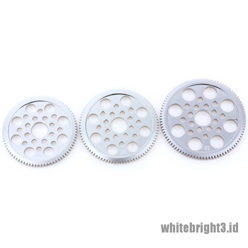 (white3) 48p Spur Gear Bahan Aluminum alloy Untuk Sakura D3 Cs S Xi XIS 1 / 10 Drift Racing