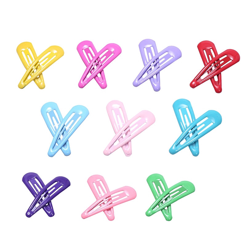 20Pcs Klip Penjepit Rambut dengan Bahan Logam dan Warna Warni Ukuran 5cm