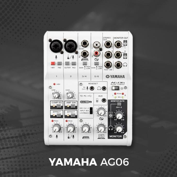 Yamaha Mixer AG06 with 6 Channel USB audio interface