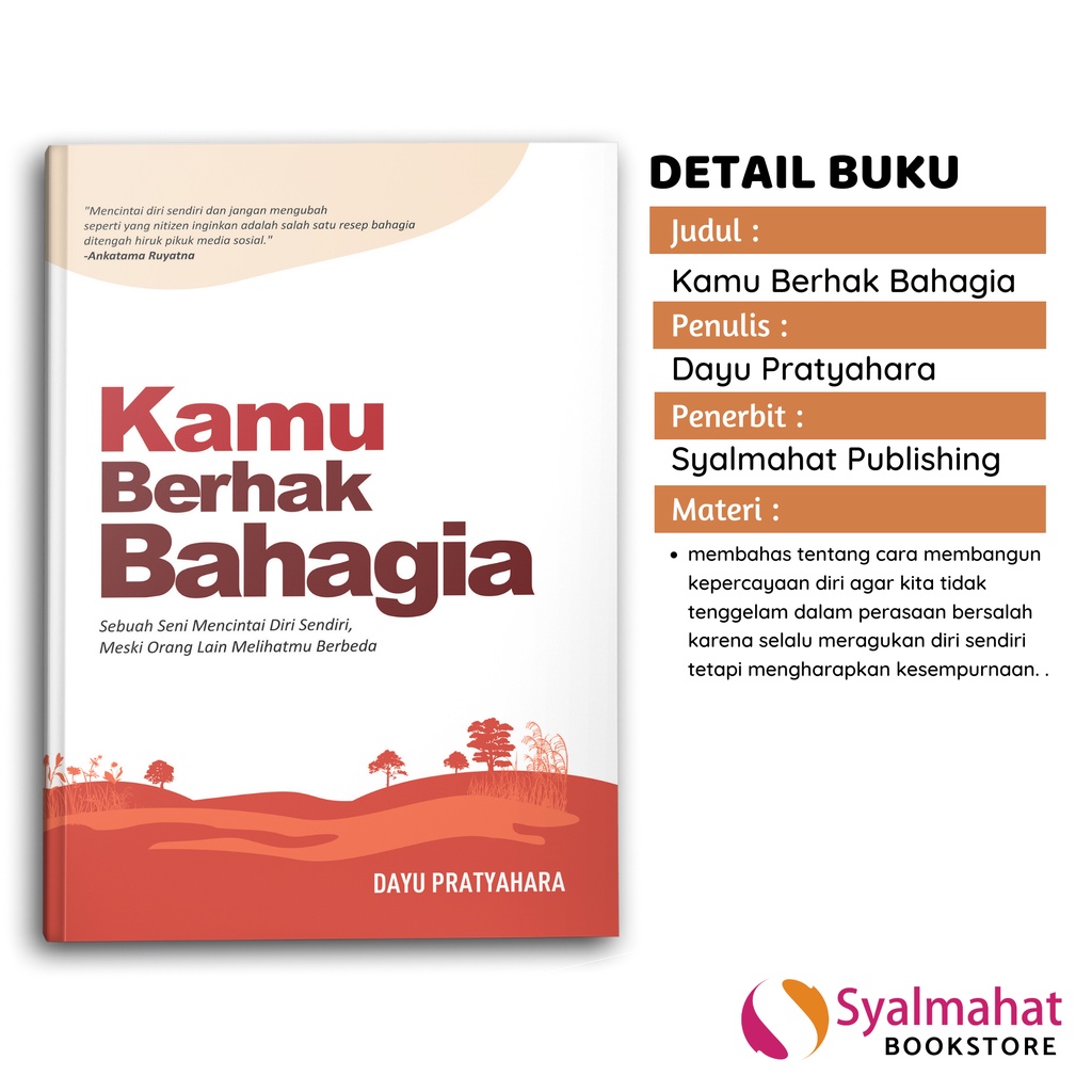 Buku Motivasi Psikologi Kamu Berhak Bahagia Self Improvement Pengembangan Diri Inspirasi-1