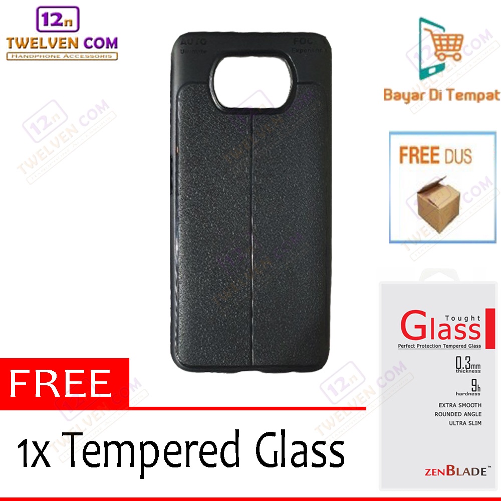 Case Auto Focus Softcase Xiaomi Poco X3 / X3 Pro - Tempered Glass