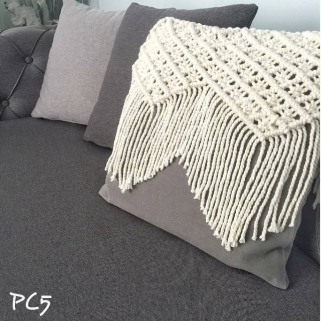 Sarung bantal macrame rajut pillow cover cussion