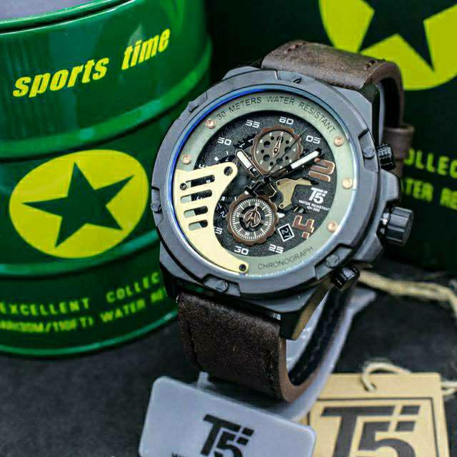 Jam Tangan Pria T5 H3703 T5 H 3703 original chronograph free tin box