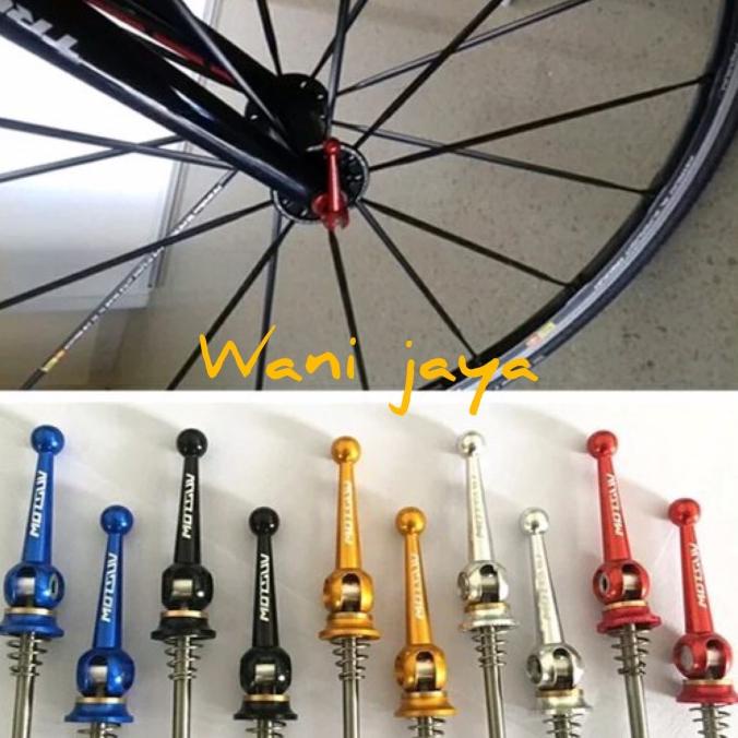 QR TITANIUM MOTSUV hub skewer as quick release anodized depan belakang