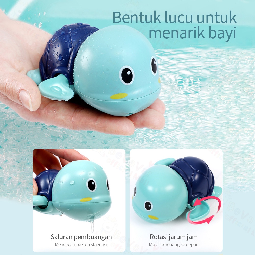 BEVAVAR Mainan Mandi Anak Bayi Bentuk Penyu Baby Bath Toys