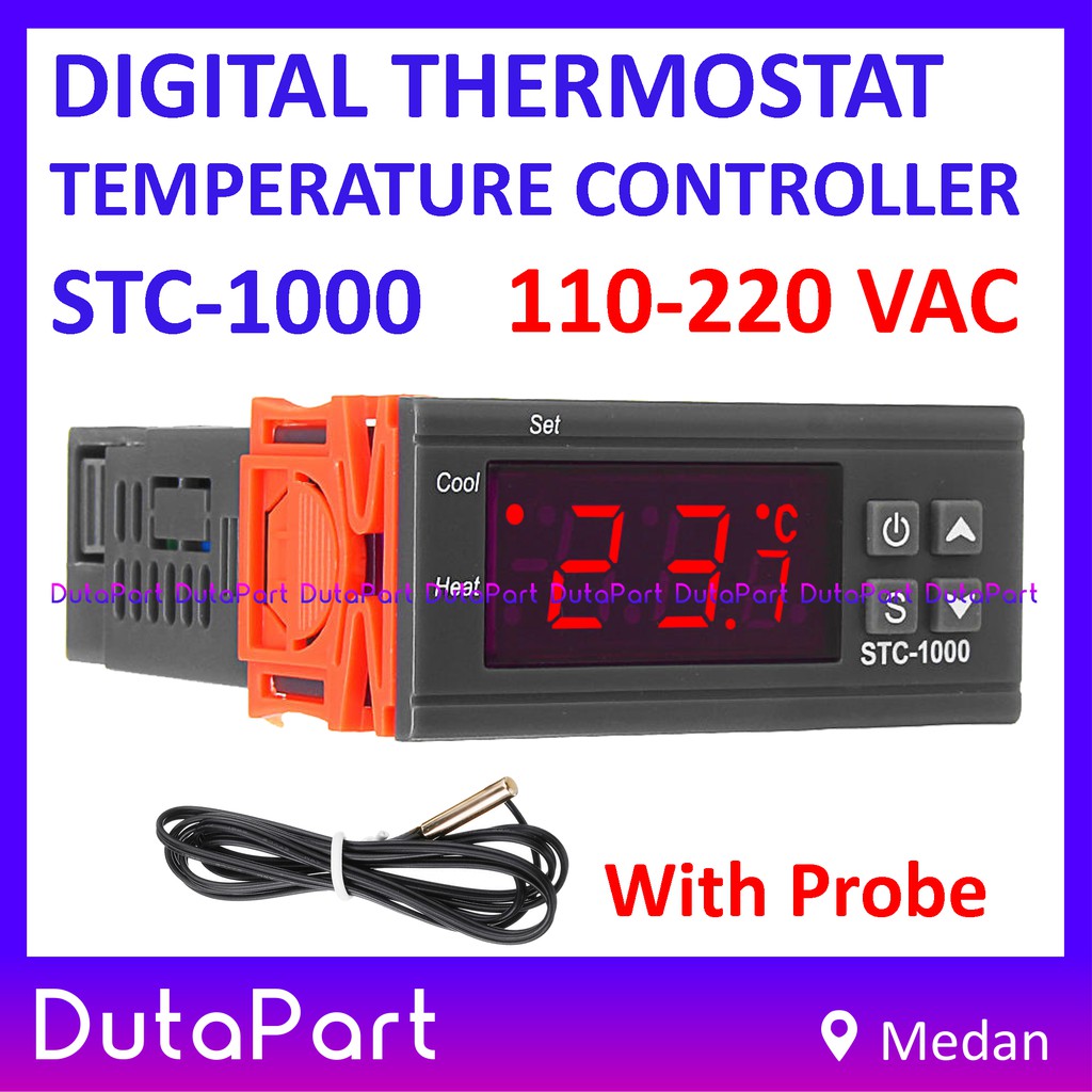 Digital Thermostat Temperature Controller STC-1000 Versi 110 - 220 VAC