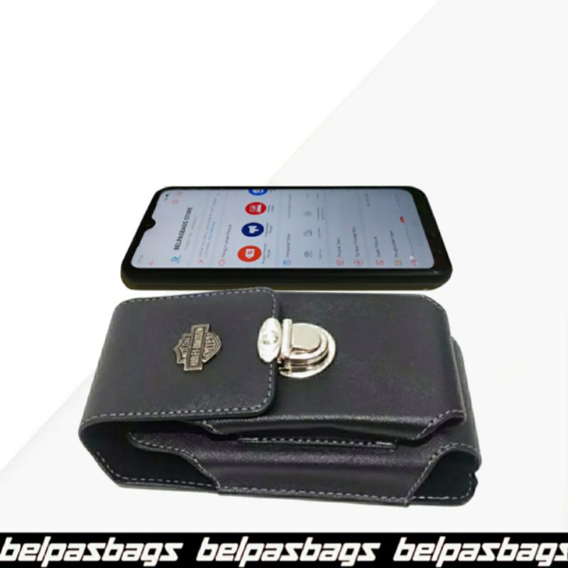 DOMPET SARUNG HP PINGGANG KULIT SINTETIS PRIA 2 SLOT 02