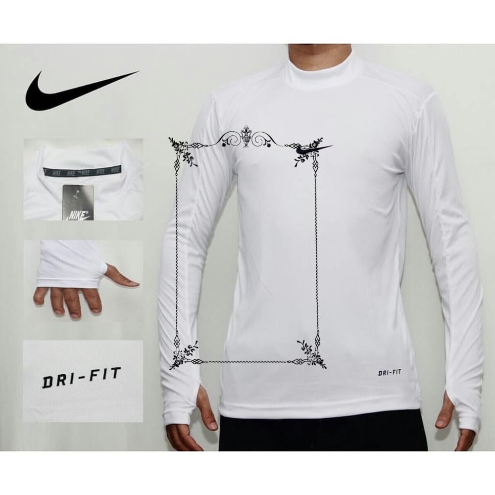 Promo Manset Baselayer Nike Panjang Thumbhole Baju Kaos Daleman Futsal Bola Olahraga Elegan