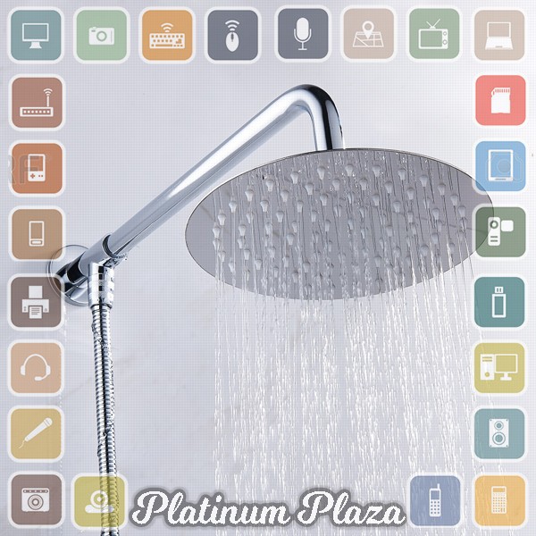 BATHE PROJECT Kepala Shower Mandi Rainfall Stainless Steel Round Shower 8 Inch - S30`15MCWC-- Silver