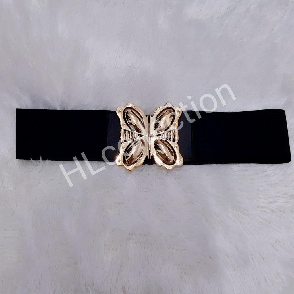 ikat ban pinggang wanita elastis obi korea fashion gesper belt sabuk karet melar