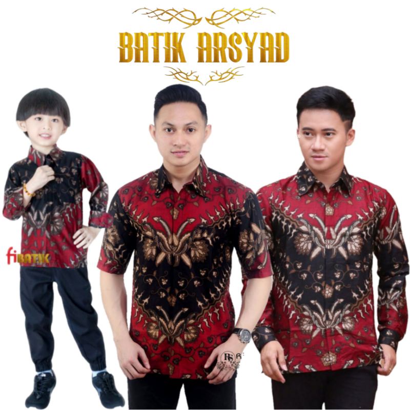 TERBARU Couple sweet || couple batik ayah dan anak cowok BATIK MERAH