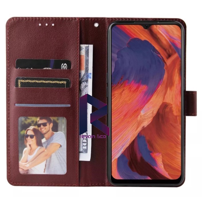 CASE OPPO RENO 4F FLIP WALLET LEATHER KULIT PREMIUM SARUNG BUKA TUTUP FLIP CASE OPPO RENO 4F