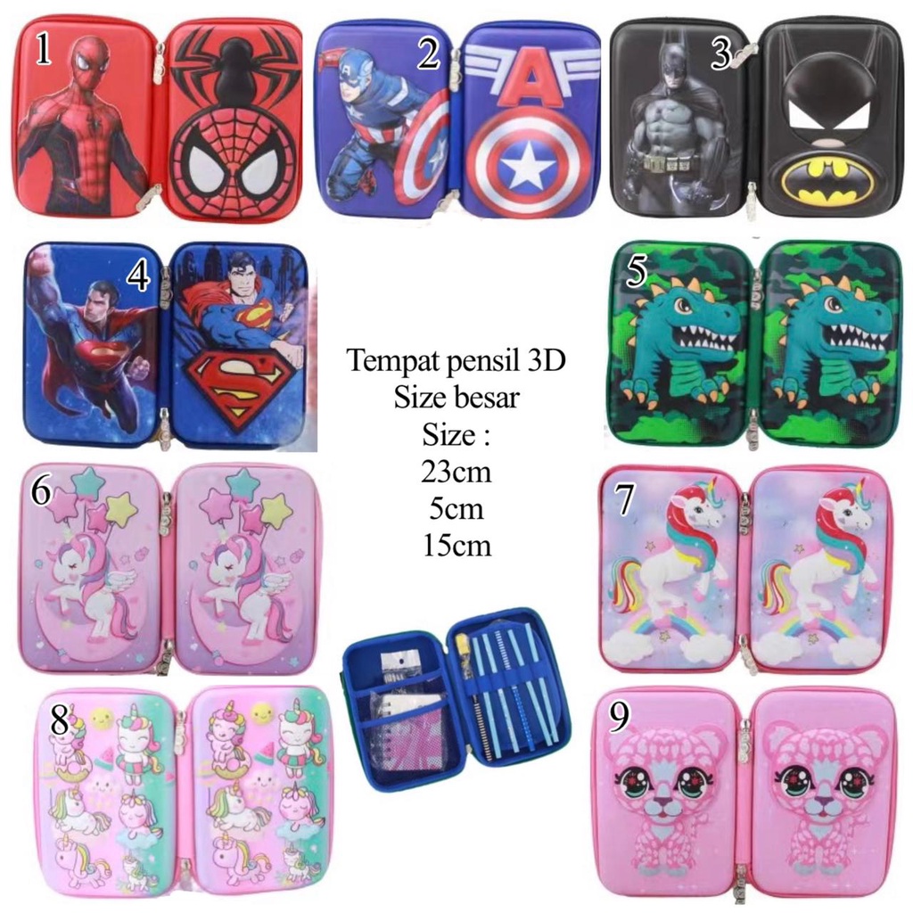 

Tempat Pensil Anak 3D Karakter Import