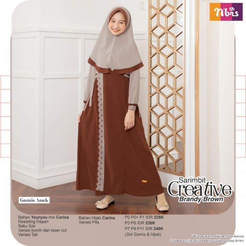 GAMIS ANAK CREATIVE SARIMBIT 2022 NIBRAS