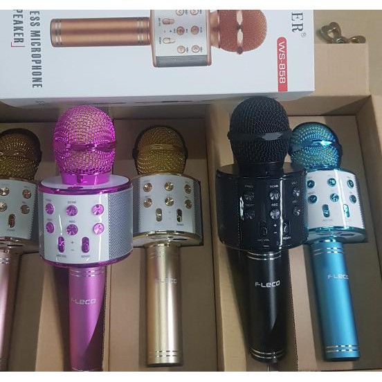 SPEAKER MIC BLUETOOTH WS-858 / SPEAKER MIC BLUETOOTH KARAOKE FLECO