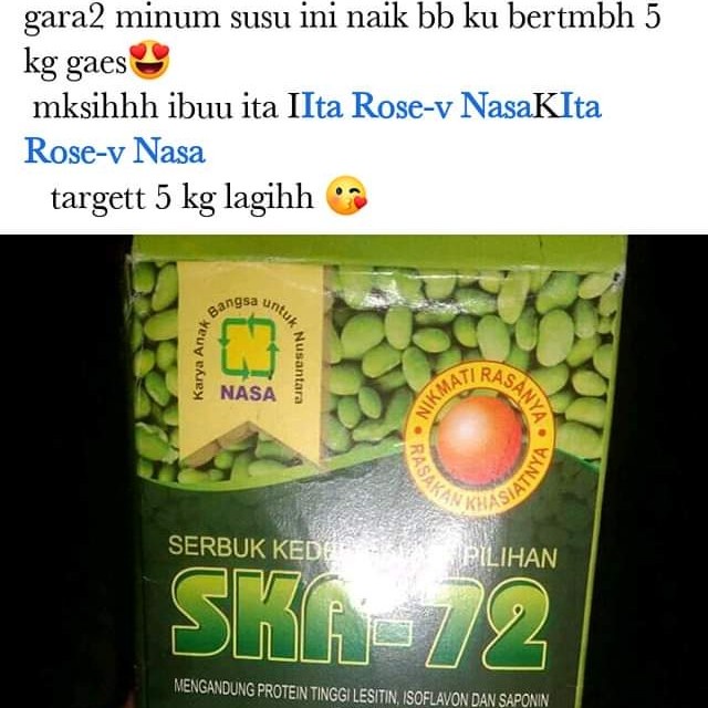 

Badanberat- Susu Penggemuk Badan Ska 72 Nasa -Penambah-Berat-Badan.