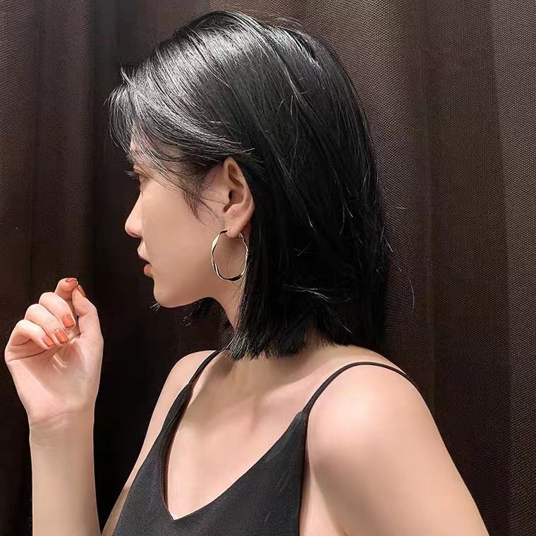 Anting Bulat Besar Elegan Ala Perancis Untuk Wanita