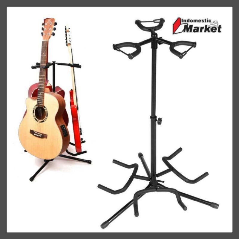 AROMA Stand Gitar Murah / Stand Gitar 3 Dock / Stand Gitar Listrik / Gitar Akustik - HK00434