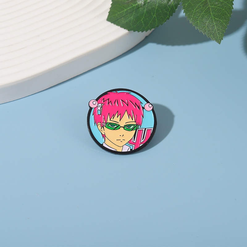 Pin Lencana Desain Kartun Manga The Disaster of Kusuo Saiki Untuk Hadiah