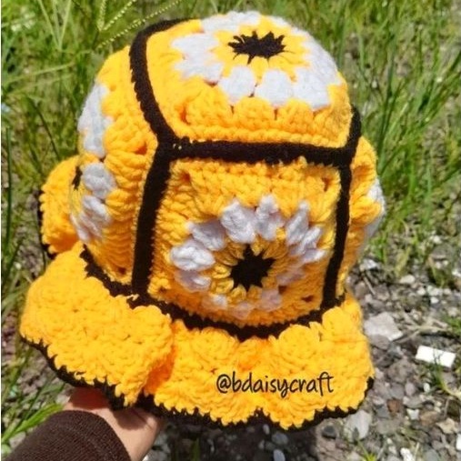 crochet bucket hat handmade topi rajut joy redvelved topi rajut handmade topi rajut wanita