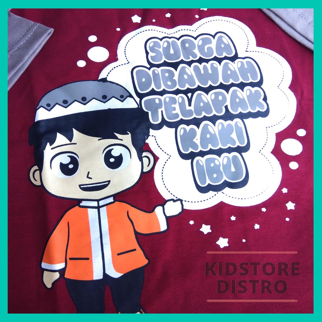 Kaos Anak Islami / Kaos Dakwah Anak Muslim / Baju Kaos Anak Tema Islam