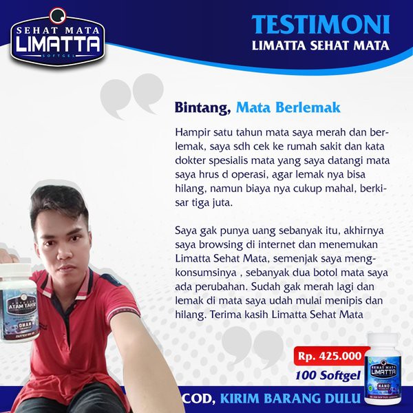 Obat Mata Berlemak Silinder Buram Berair Limatta 30 Softgel Bpom