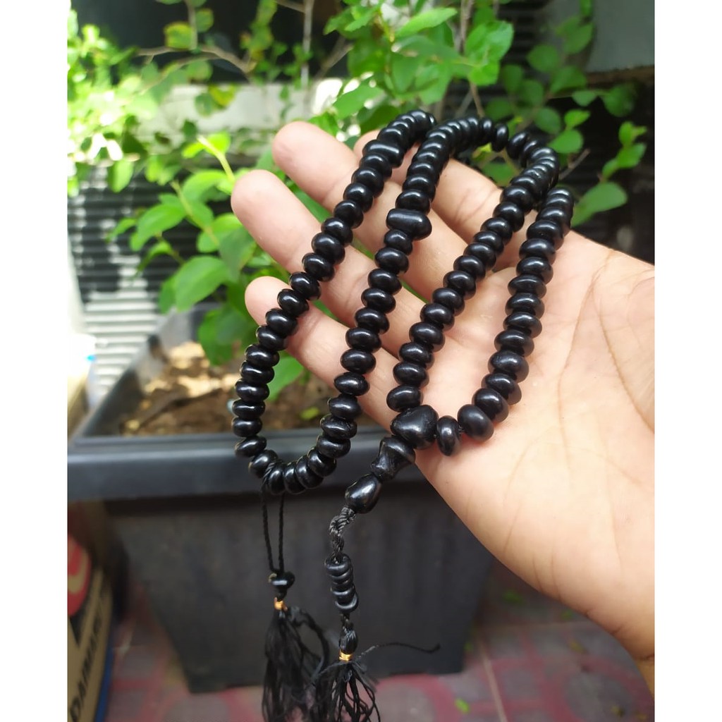 Tasbih biji gebang / tasbih pocok lontar asli / tasbih 99 / tasbeh pocok