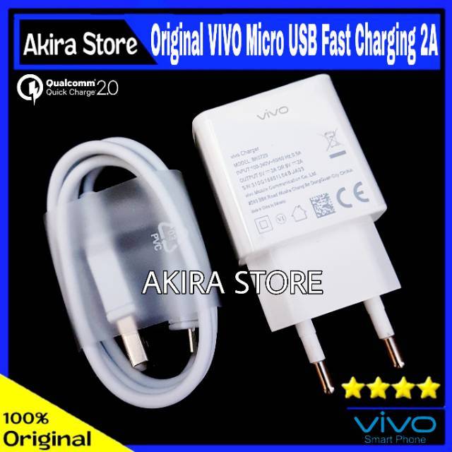 Charger Vivo V11 Pro Original 100% Micro USB Fast Charging