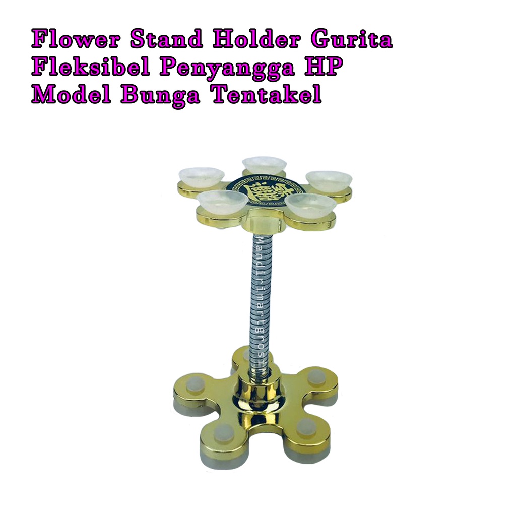 Flower Stand Holder Gurita* Fleksibel *Penyangga HP * Model Bunga Tentakel