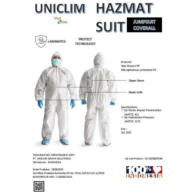 New Baju Apd Hazmat Suit Microporous Laminated - Apd