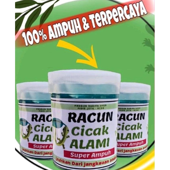 Racun Cicak Herbal Alami Paling Ampuh Membasmi Cecak dan Tokek