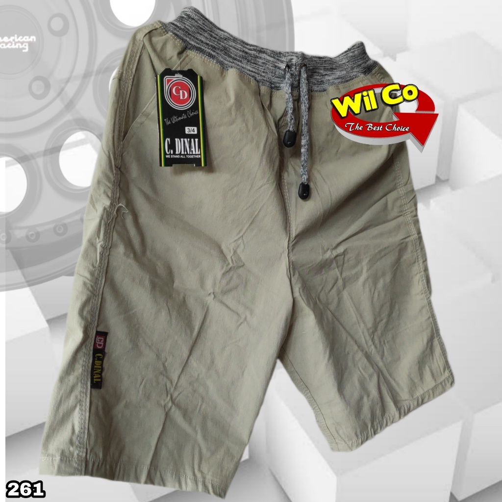 K261 - CELANA PENDEK PRIA CHINOS CELANA PENDEK RIP POLOS 3/4 HARGA PER 1 PCS