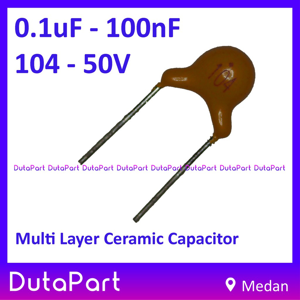 0.1uF 100nF 104 50V Multilayer Ceramic Capacitor Keramik Kapasitor