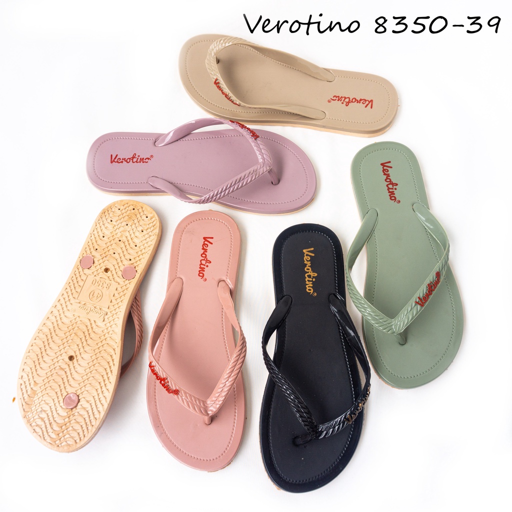 Sandal Jepit Jelly Wanita Flat Verotino 8350-39 Simpel Elegan